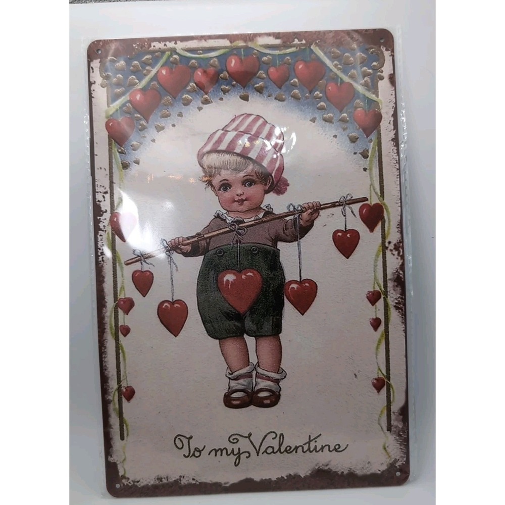 To‎ My Valentine -Steel Decor Sign 12x8